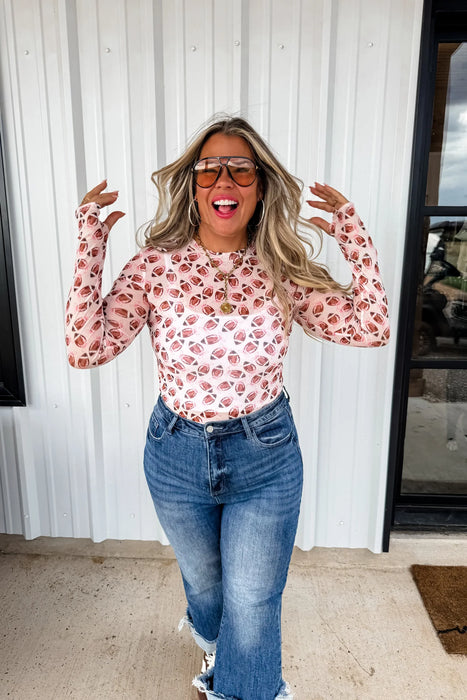 PREORDER: Football Dress It Up Mesh Top