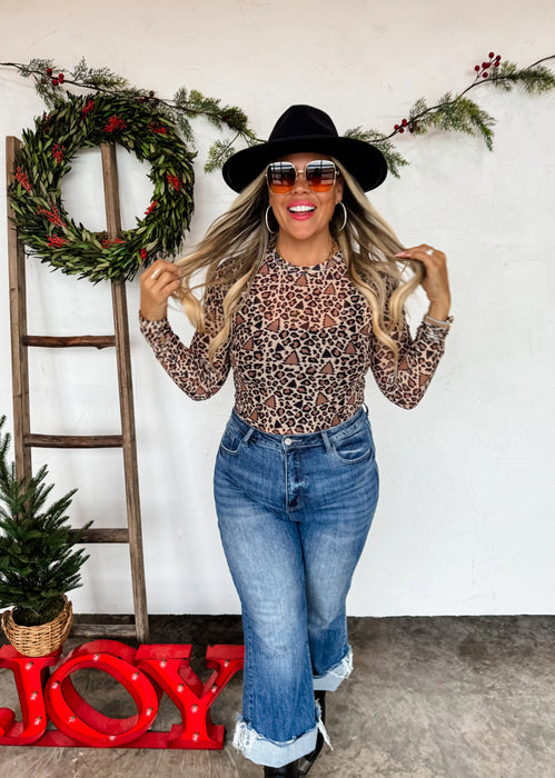 PREORDER: Christmas Printed Mesh Tops