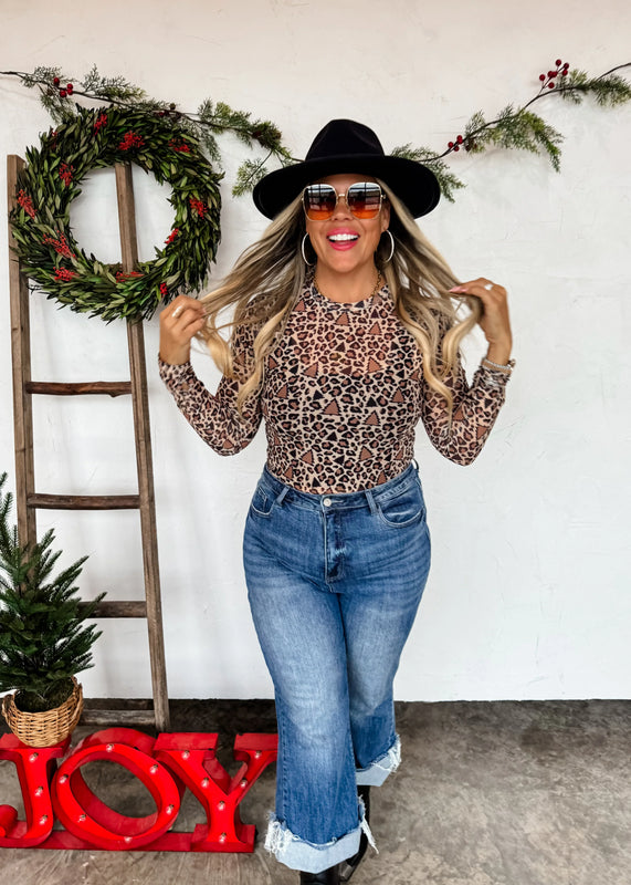 PREORDER: Christmas Printed Mesh Tops