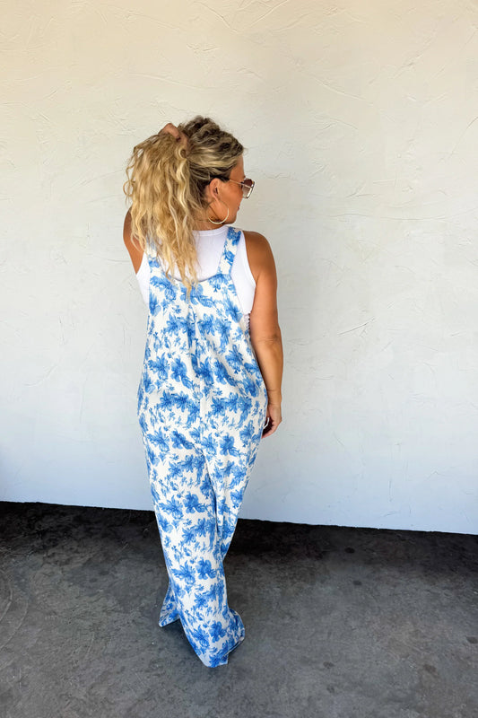 PREORDER: Cassidy Floral Boho Overalls