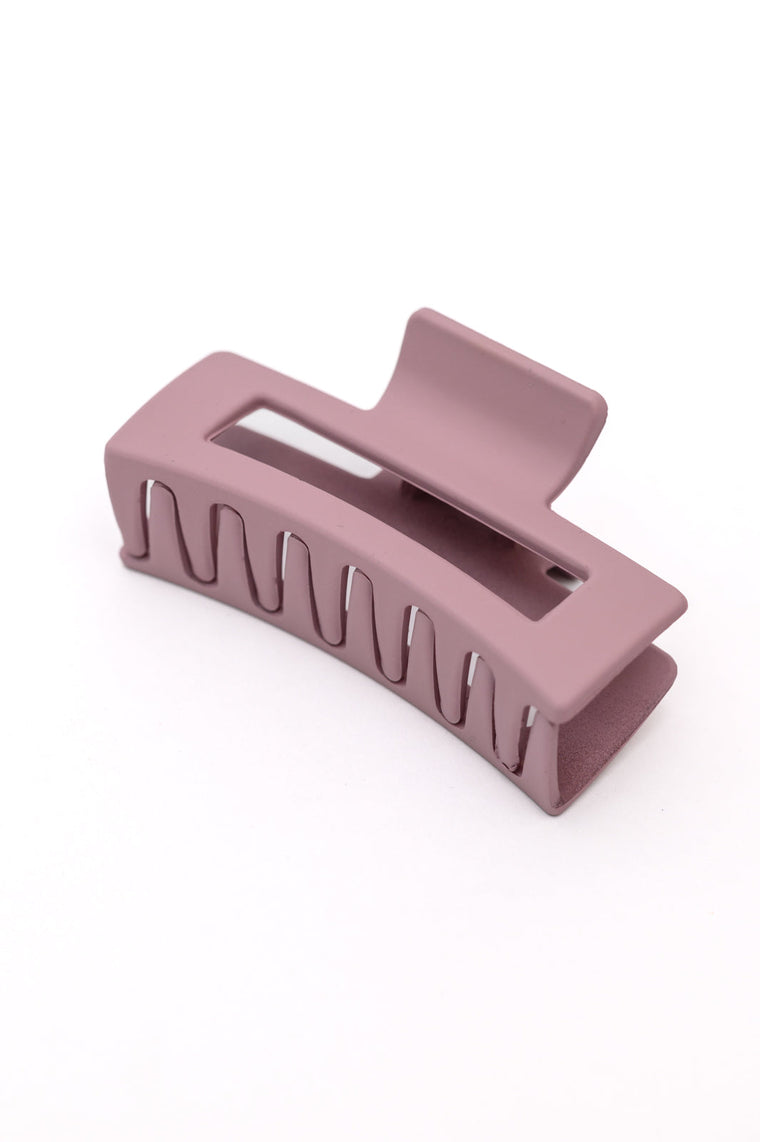 Purple Rectangle Claw Clip