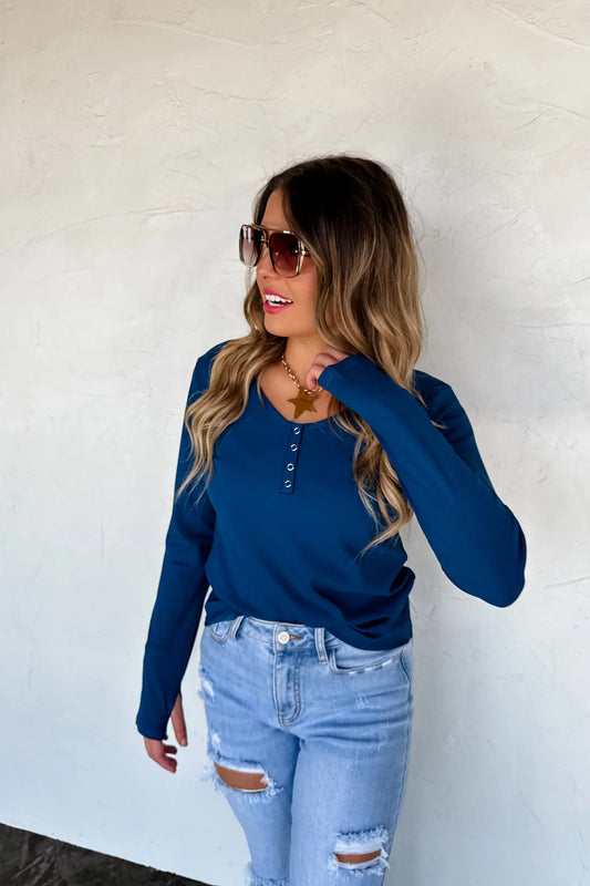 PREORDER: Fall Brooklyn Snap Henley Top