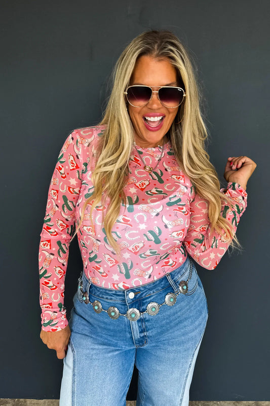 PREORDER: Boots & Blooms Collection Mesh Tops