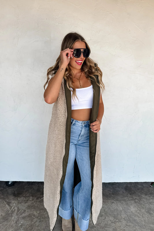 PREORDER: Reversible Sherpa Puffer Vest