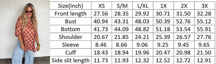 PREORDER: Check Babe Side Slit Top