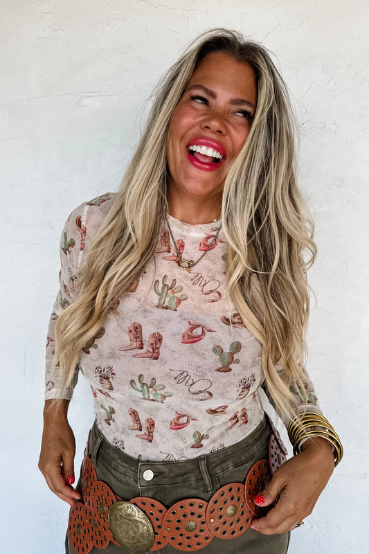 PREORDER: Boots & Blooms Collection Mesh Tops