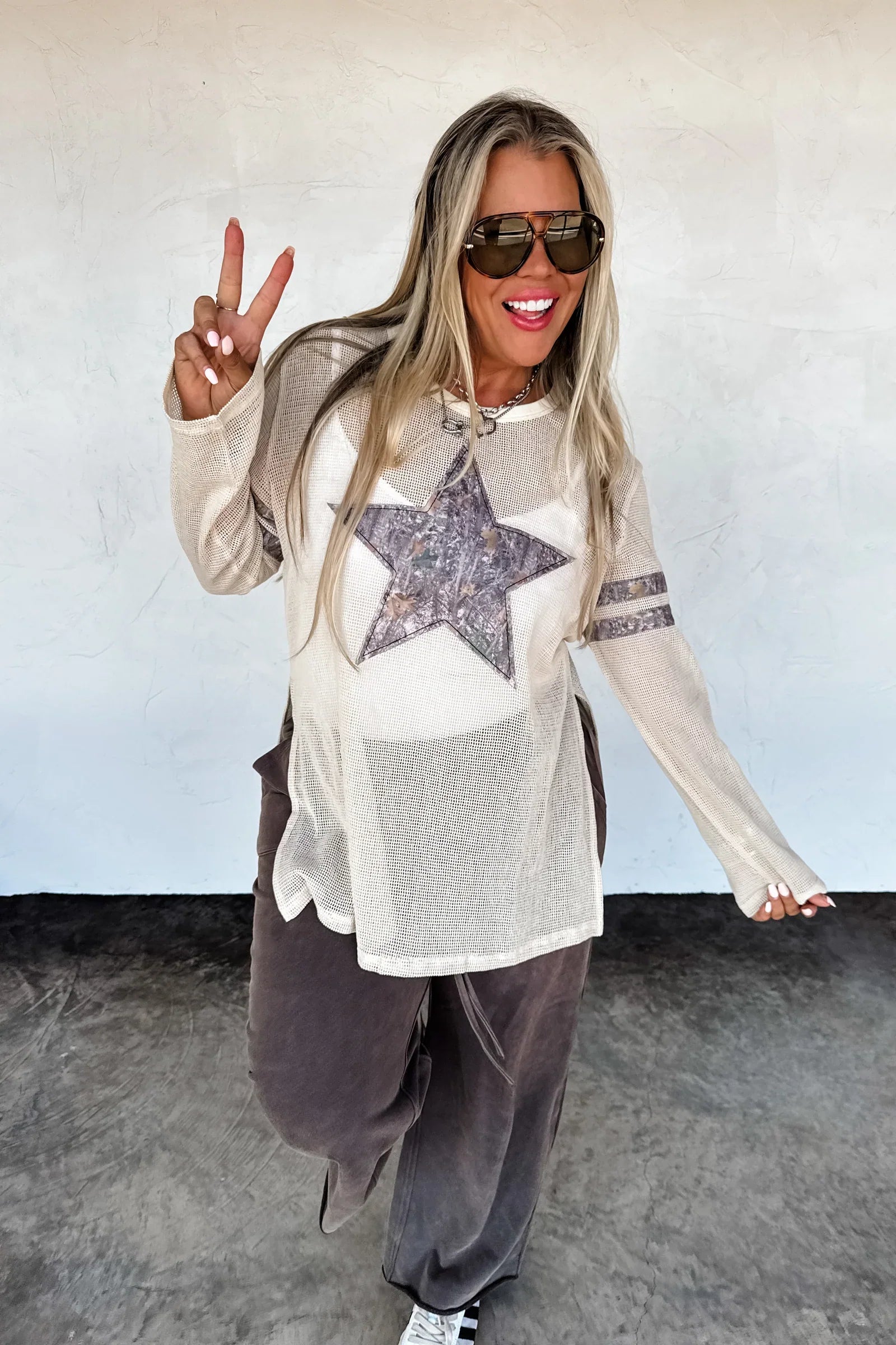 PREORDER: Star Mellow Mesh Cotton Top