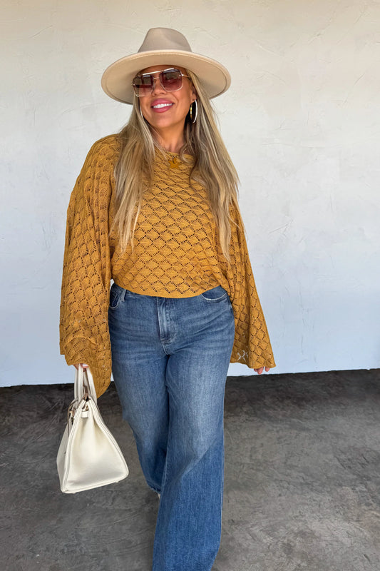 PREORDER: Fall Colors Free Spirit Bell Sleeve Top