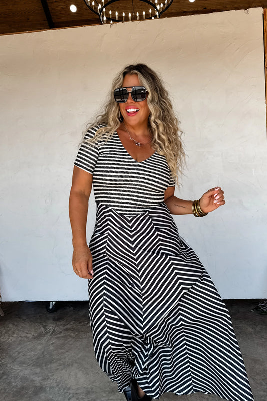 PREORDER: Calista Stripe Dress
