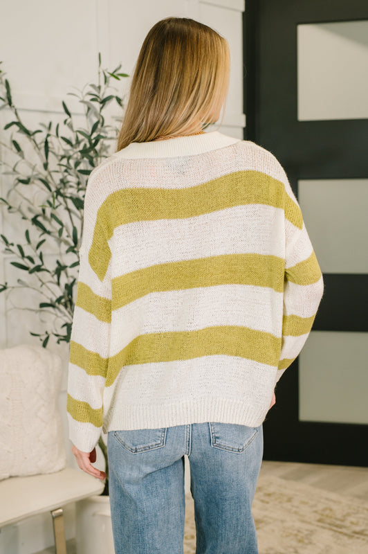 As Long As You're Mine Loose Knit Collared Top