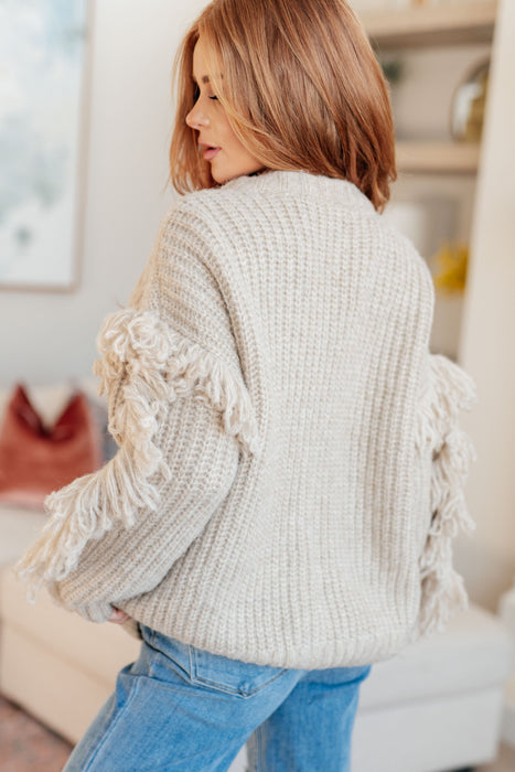 Ask Me About It Fringe Cardigan
