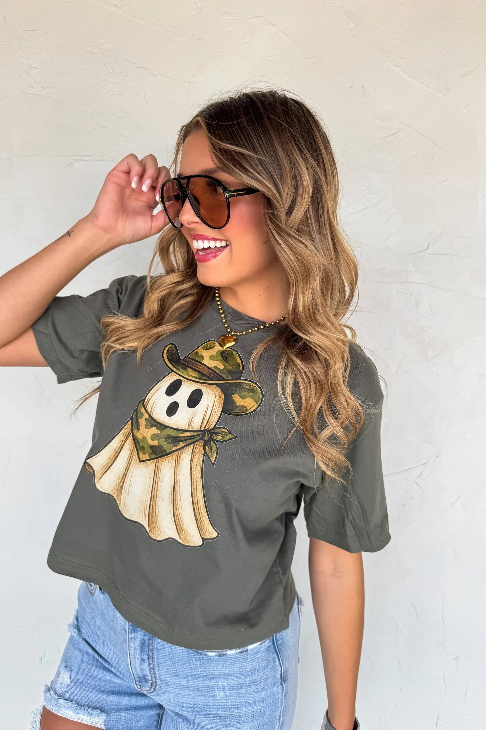 PREORDER: Camo Ghost Graphic Tee