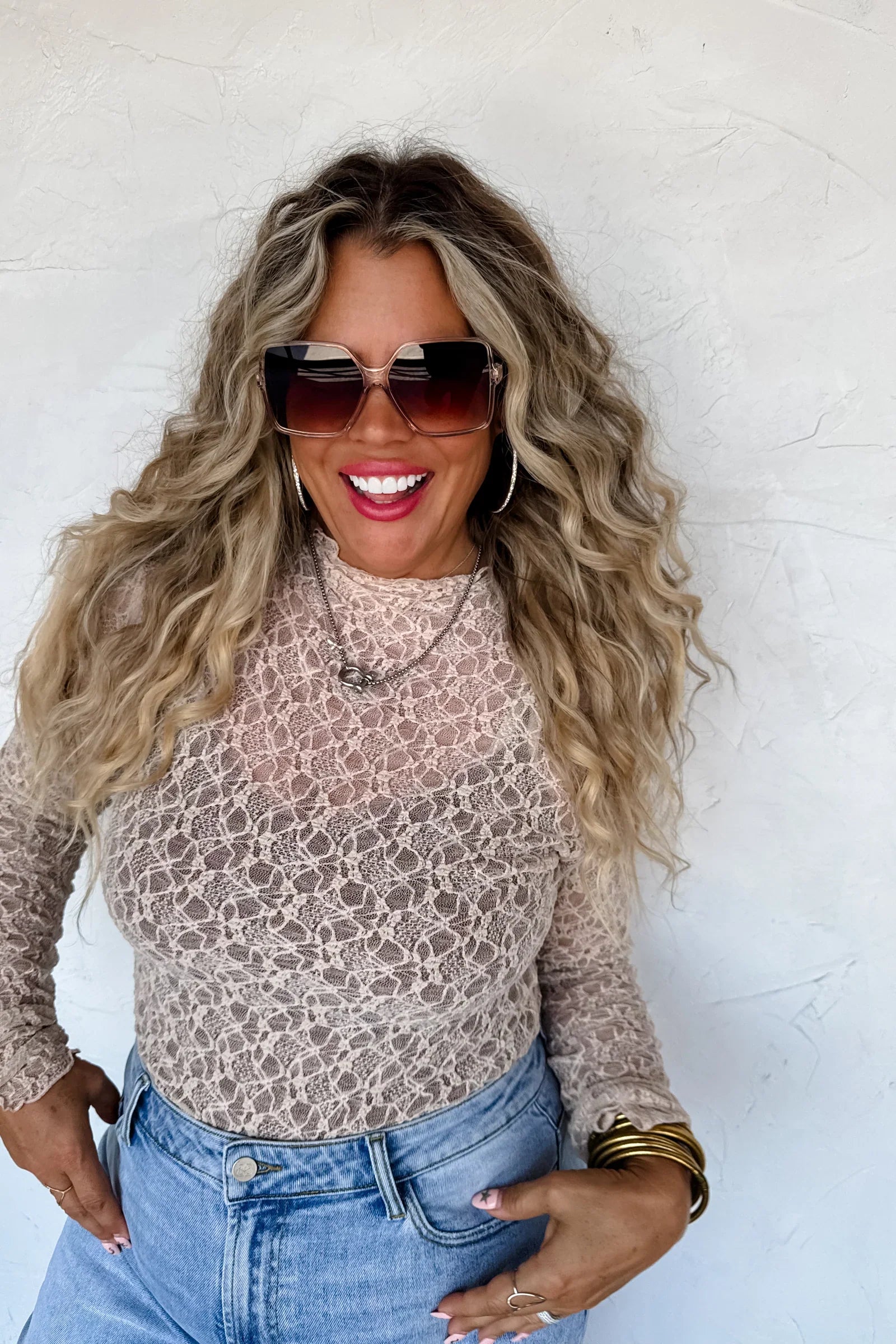 PREORDER: Jolie Lace Thumbhole Top