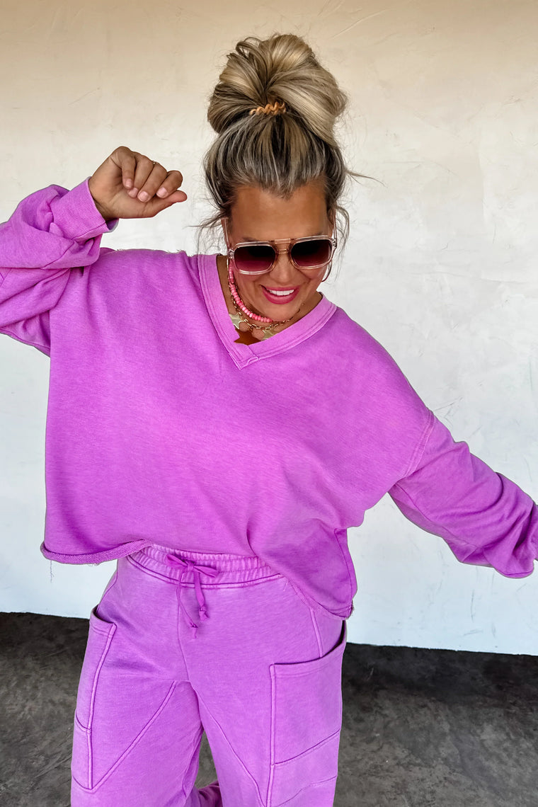 PREORDER: Faded Feels VNeck Pullover