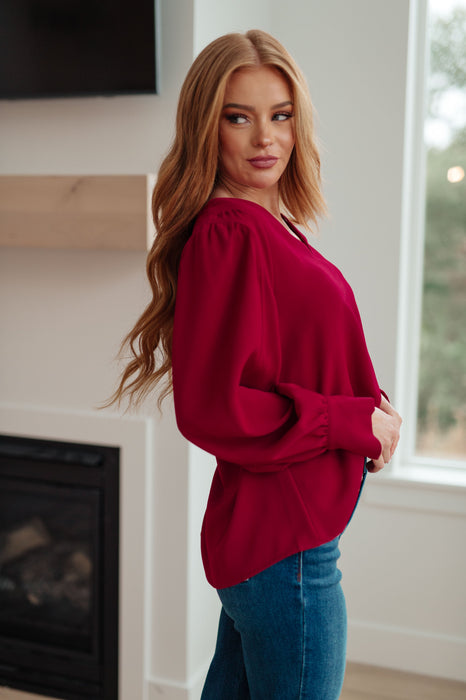 Back in Business V-Neck Blouse