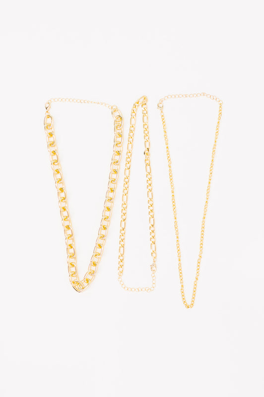 Big, Bold and Beautiful Layered Chunky Necklace in Gold