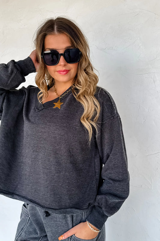 PREORDER: Faded Feels VNeck Pullover