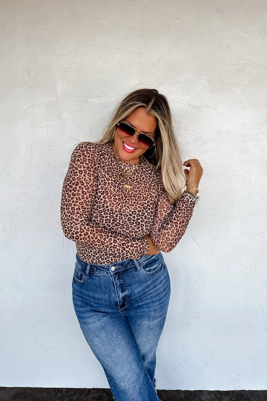 PREORDER: Camo & Cheetah Dress it Up Mesh Top