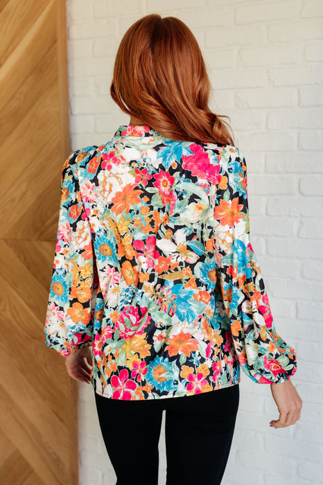 Carry Me Away Floral Peplum Blouse