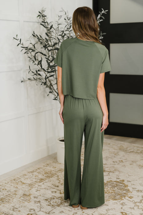 PREORDER: Casual Top and Bottom Set in Green