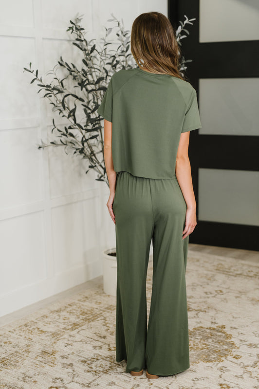 PREORDER: Casual Top and Bottom Set in Green