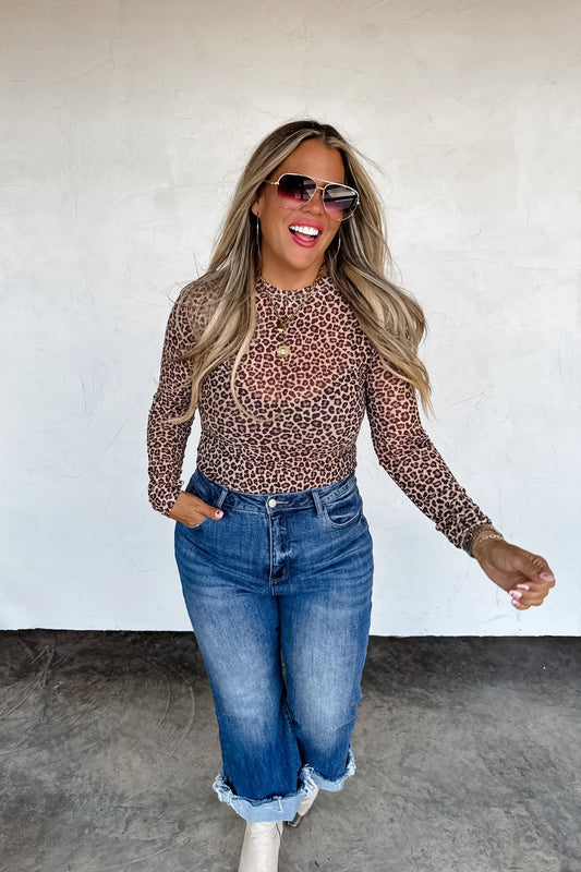 PREORDER: Camo & Cheetah Dress it Up Mesh Top