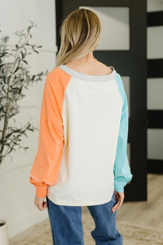 Color Me Confused Color Block Top