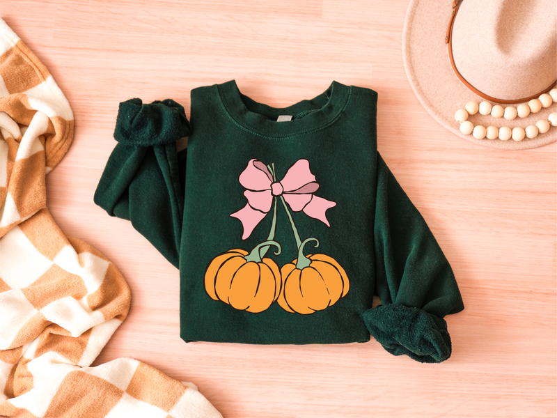 Cutsie Pumpkins Graphic Tee and Sweatshirt