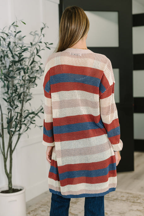 Definitely Dapper Striped Knit Cardigan