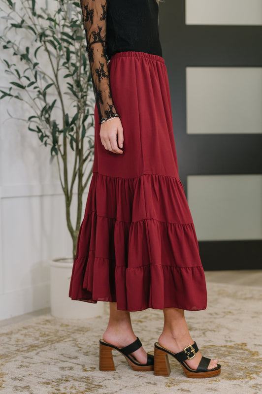 Easy Pick Tiered Maxi Skirt
