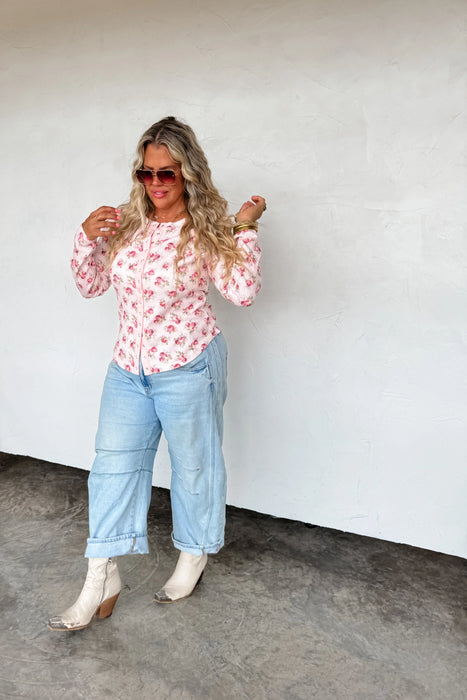 PREORDER: Kori Snap Button Waffle Top