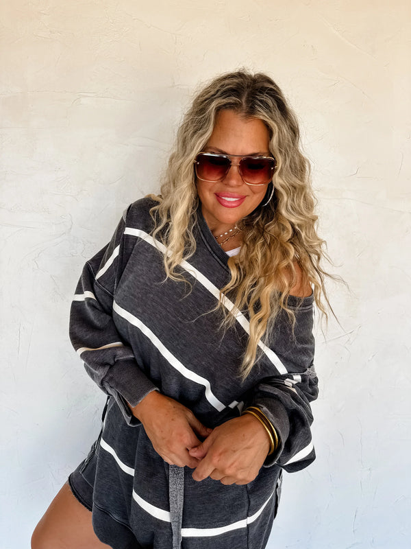 PREORDER: Classic Crew Striped Pullover in Two Colors