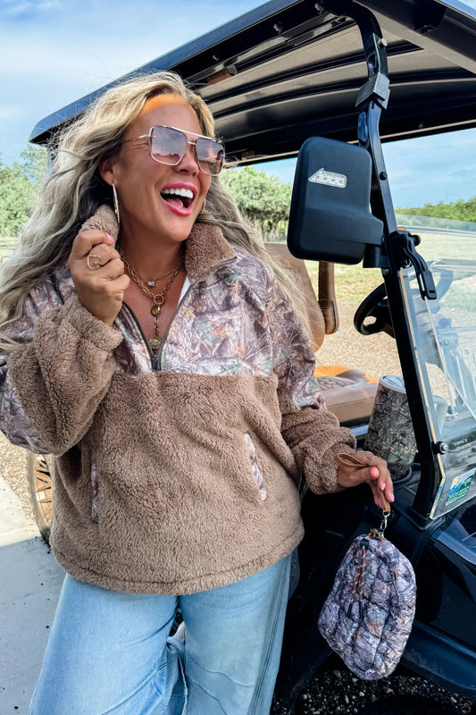 PREORDER: Camo Sherpa Pullover