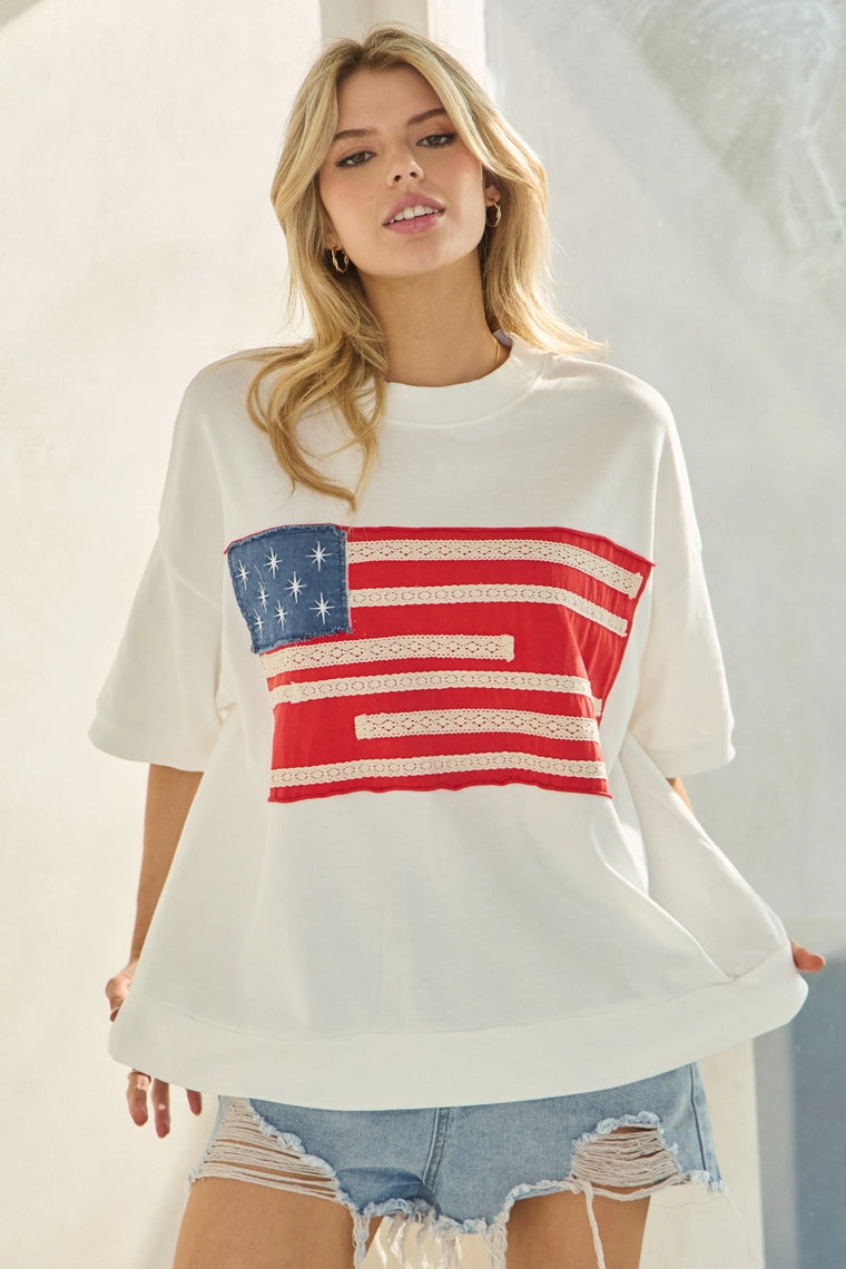 Americana Short Sleeve Pullover