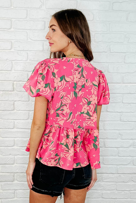 Floral Fling Puff Sleeve Blouse