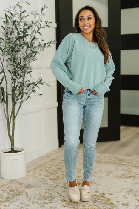 For the Experience Relaxed Pullover in Ash Blue