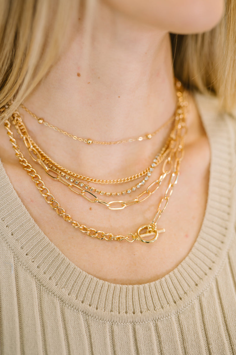 Golden Hour Links Everyday Set in Gold
