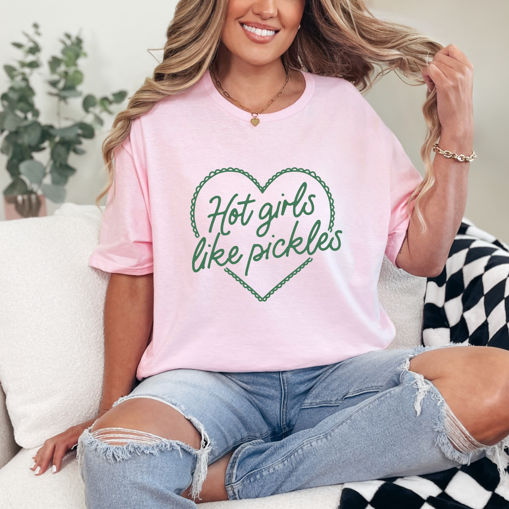Hot Girls Like Pickels Graphic Tee and Sweatshirt