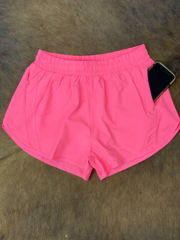 Hot Pink Serena Athletic Shorts