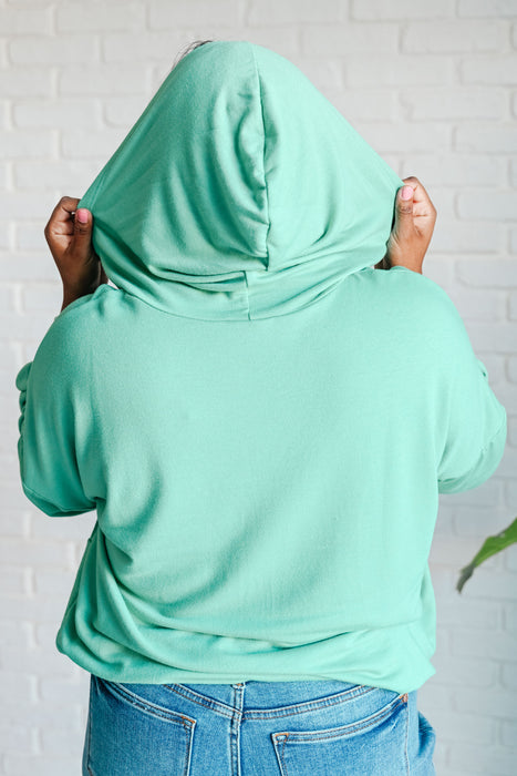 I Am the City Hooded Pullover in Mint