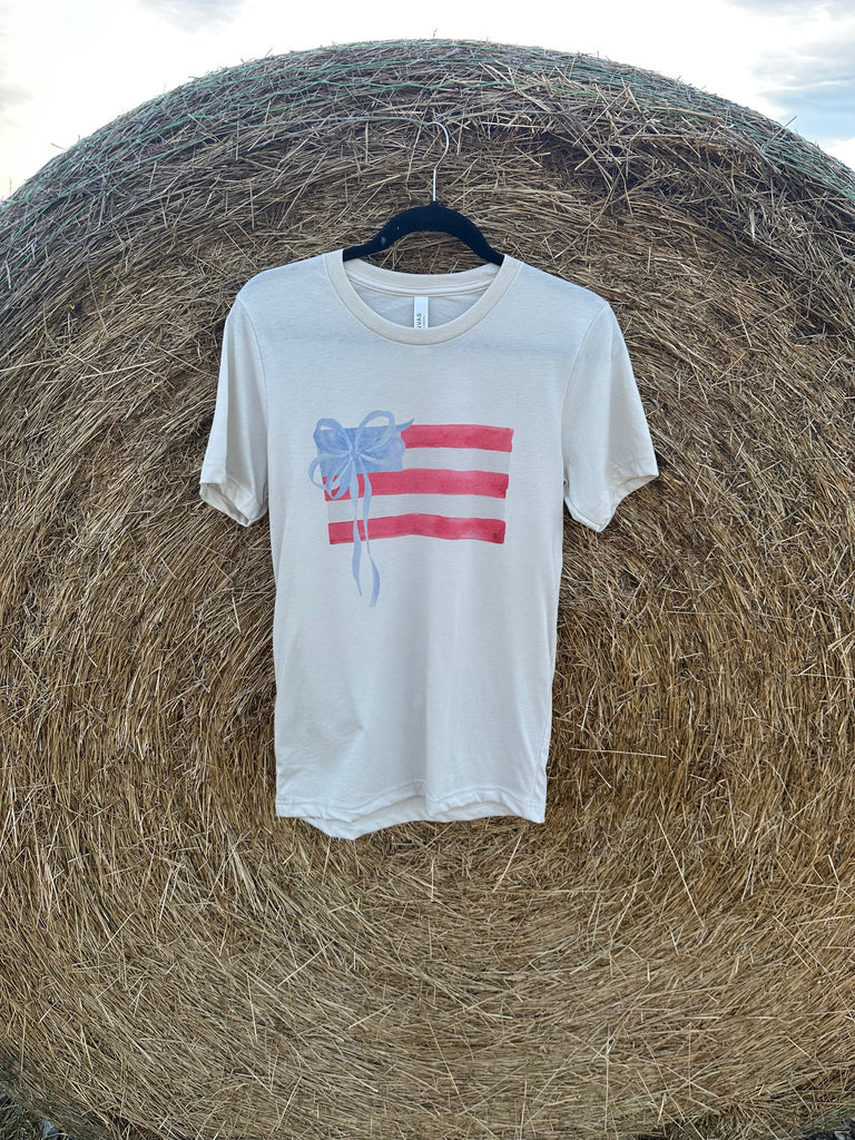 America's Southern Belle Watercolor Flag Tee