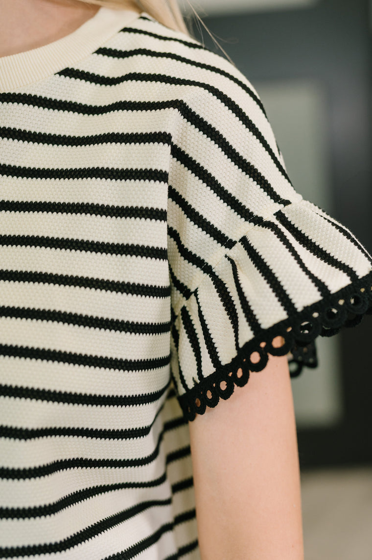 Key to Cute Textured Knit Top