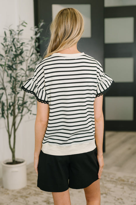 Key to Cute Textured Knit Top