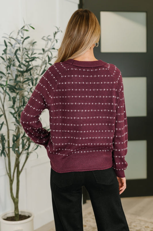 Leaves or Breeze Long Sleeve Knit Top