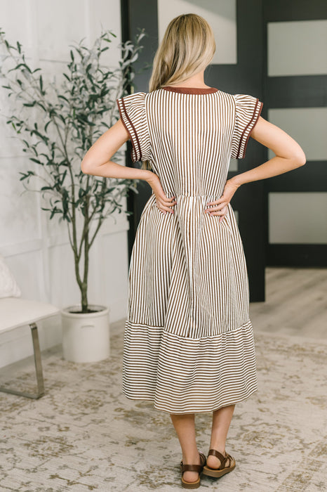 Let Me Love You Cap Sleeve Tiered Dress