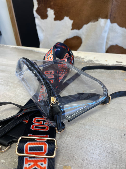Lexi Clear Purse with Reversible OSU Strap