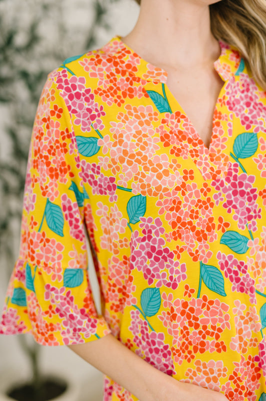 Lizzy Sunday Dress in Leaf Multi Floral- 7/20/2026
