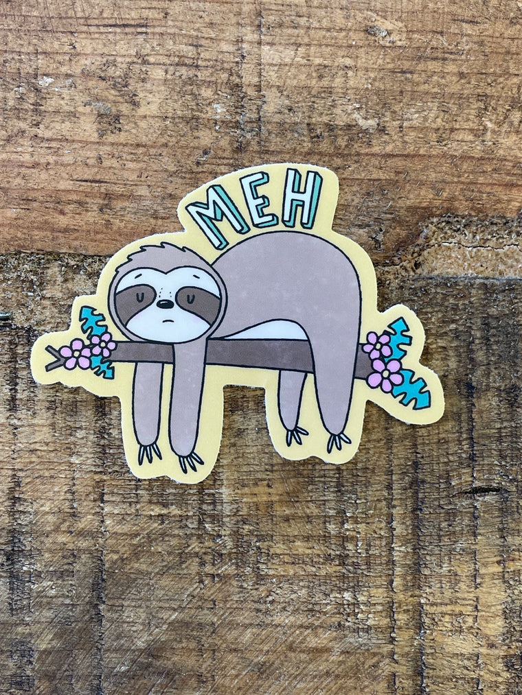 Meh Sticker - Sloth