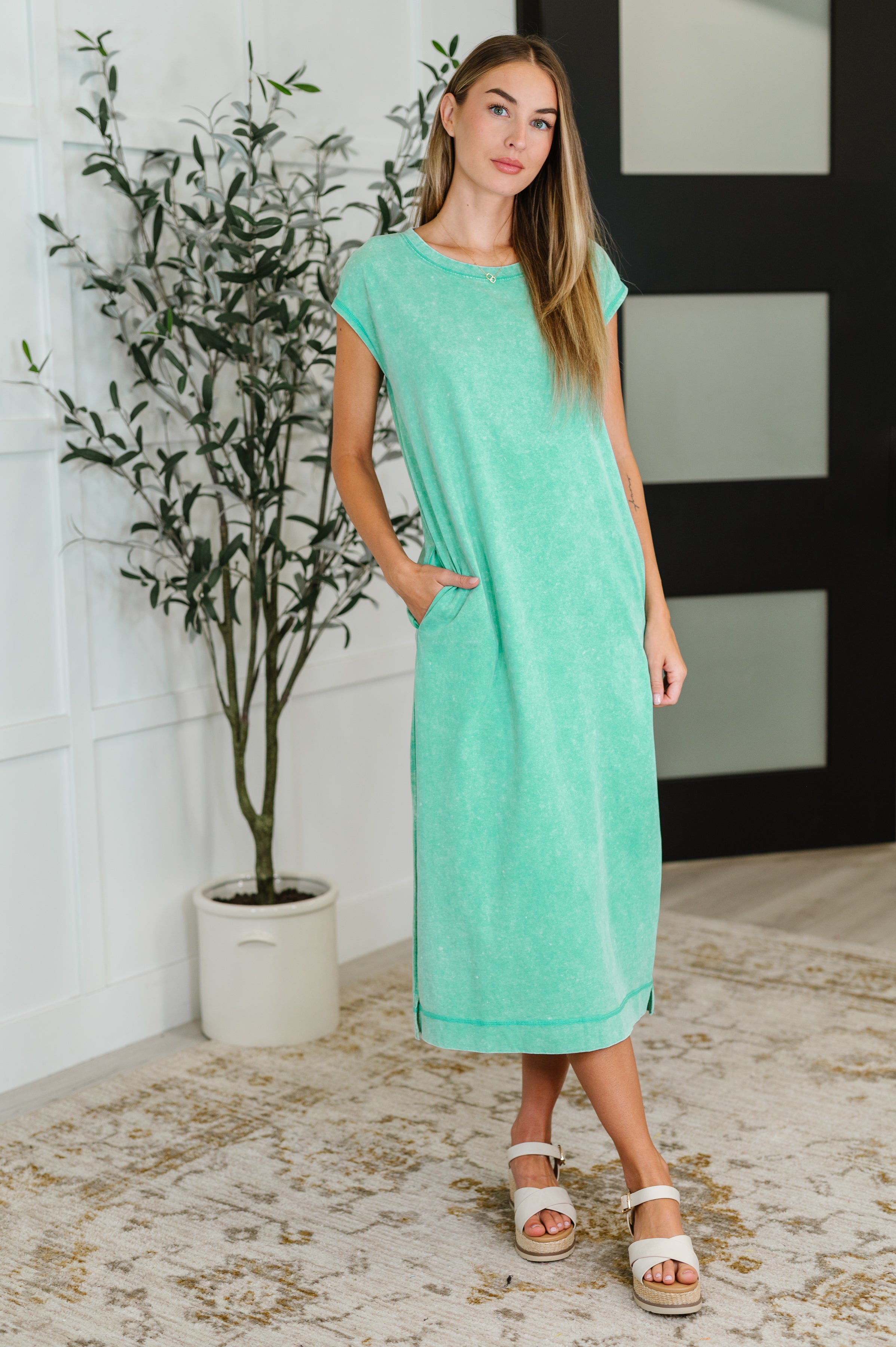 PREORDER: Mineral Wash Relaxed Maxi Tank Dress in Three Colors