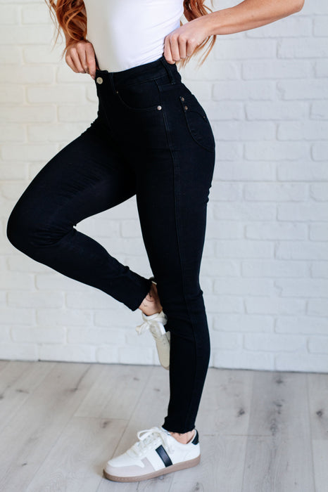 Nicole Tummy Control Skinny Jeans in Black